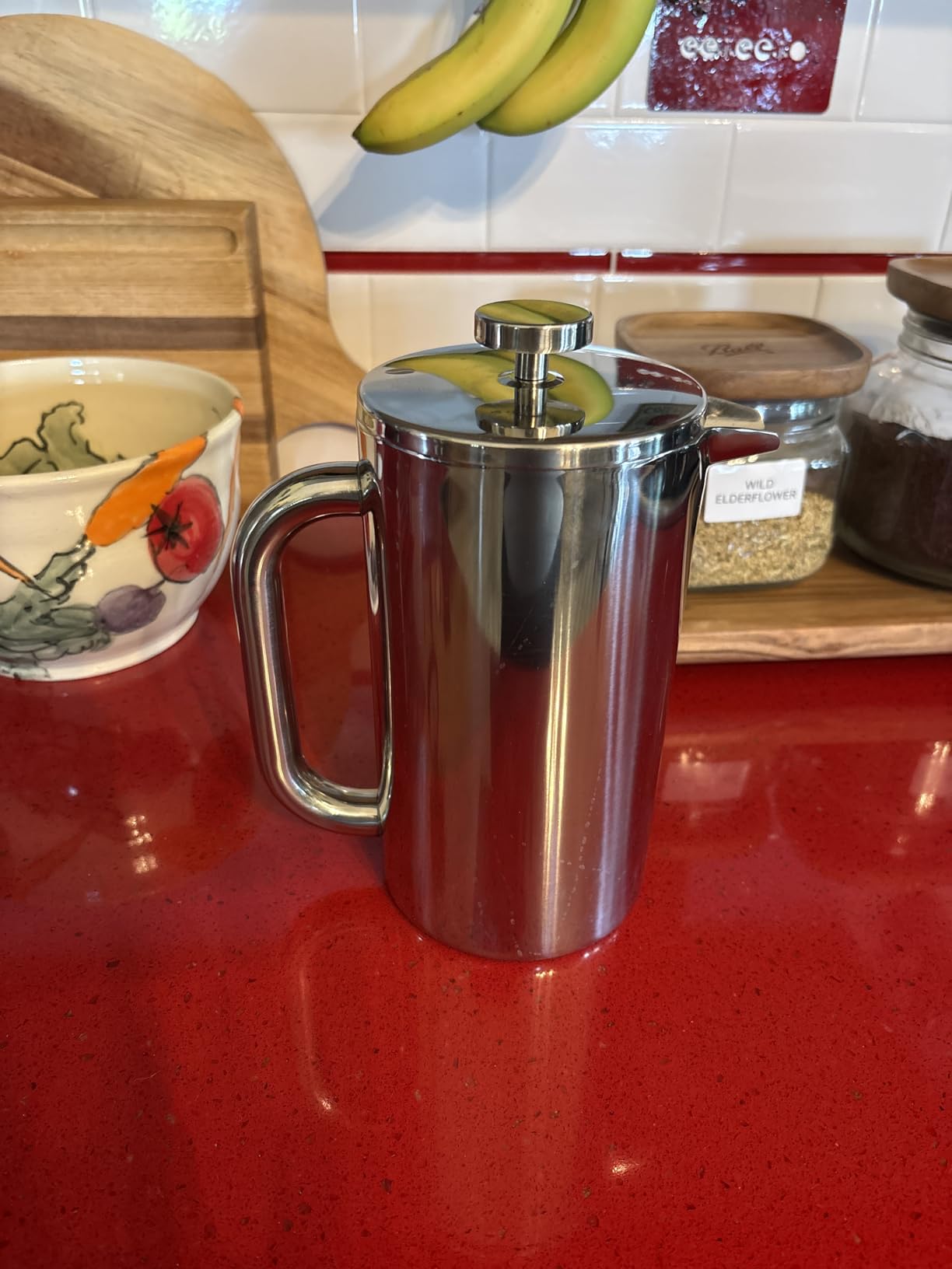 Non-Toxic Stainless Steel French Press, No Plastic or Heavy Metals, 34 oz | Surgical-grade steel. 4-layer filter. Double-wall insulated customer photo 1