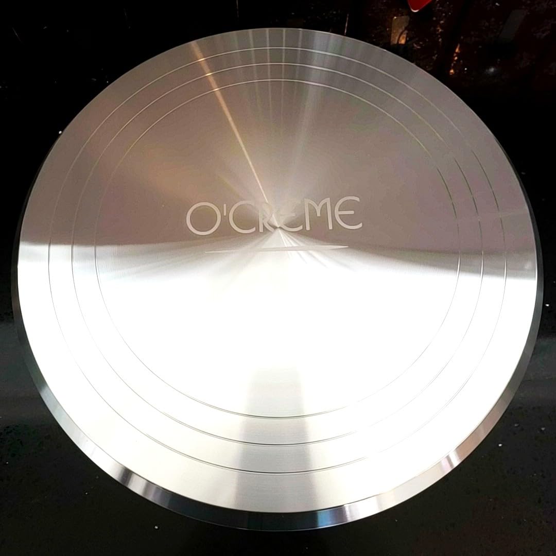 O'Creme Cake Turntable Stand, 12 inch - Heavy-Duty Aluminum Alloy Rotating Turn Table Display Lazy Susan for Decorating Cakes & Cupcakes with Non-Slip Base- Ideal for Weddings, Birthdays customer photo 1