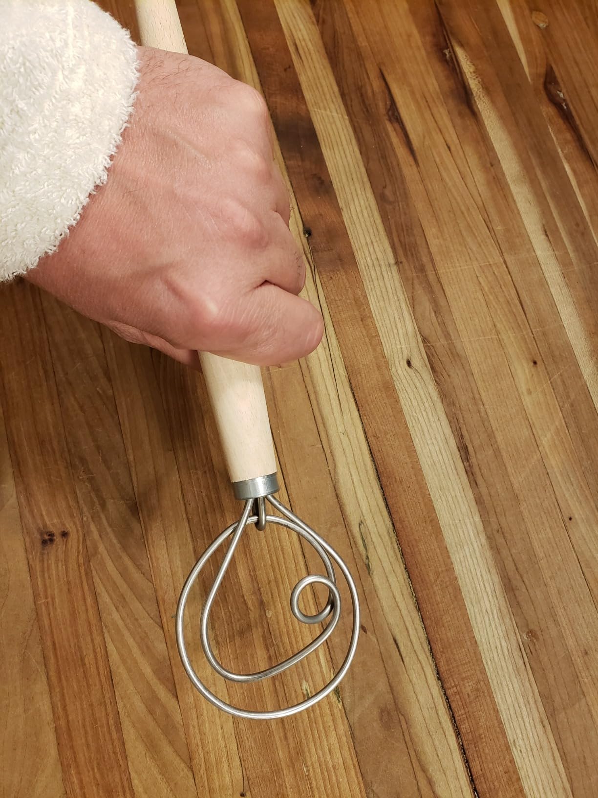 Old Stone Danish Dough Whisk for Bread Baking, Sourdough, and Pizza Dough, Dutch Whisk, Made in Poland, 11.5-Inch customer photo 1