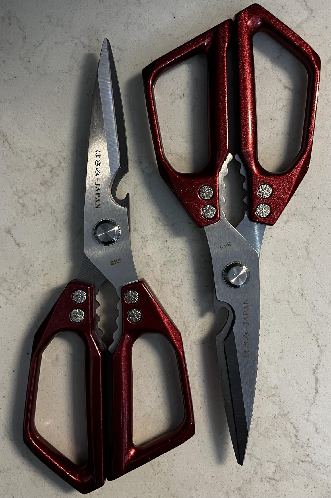 Huusk Kitchen Shears Set, Japanese Steel Kitchen Scissors for Food | Heavy Duty Cooking Scissors all Purpose for Meat, Fish, Vegetables, Chicken Bones, Turkey, Gifts for Women, Non-Slip Handles customer photo 2