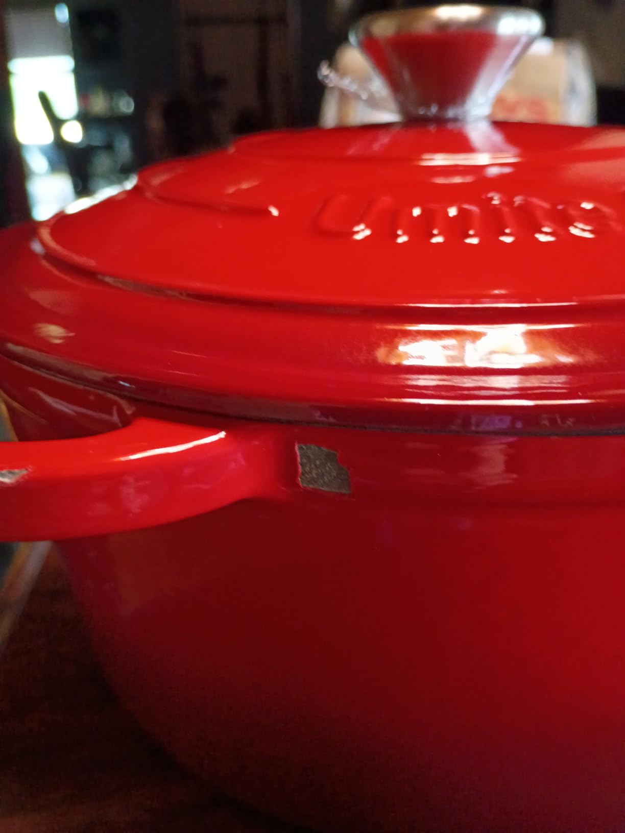 Enameled Cast Iron Dutch Oven - Umite Chef 5QT Pot with Lid & Cotton Potholders - Heavy-Duty Cookware for Bread Baking, Braising, Stews, Roasting (Cream White) customer photo 2