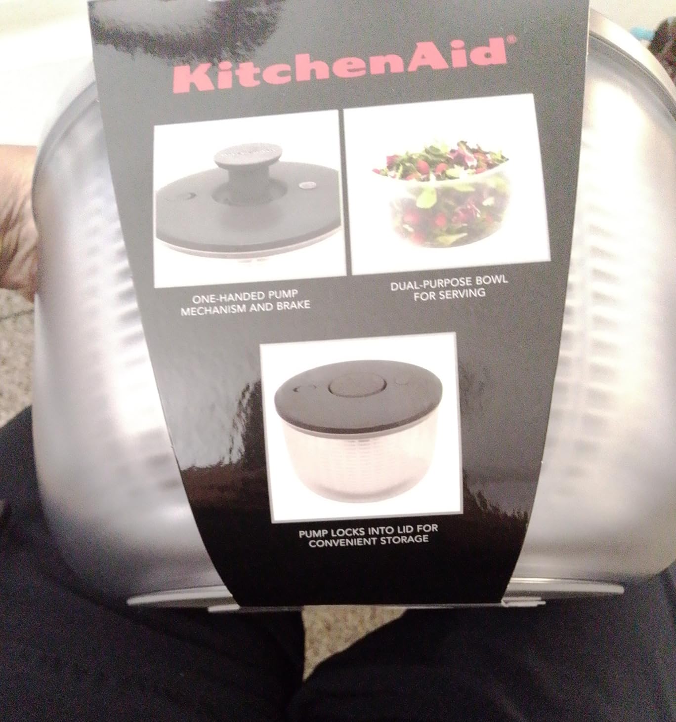 KitchenAid Universal Salad Spinner, 7.43 Quart, Mineral Water customer photo 1