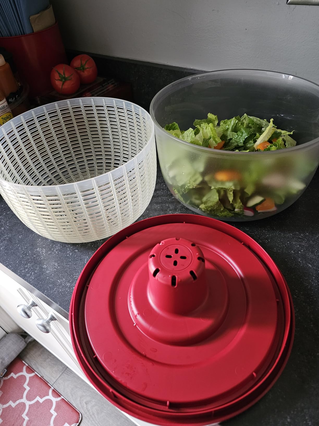 KitchenAid Universal Salad Spinner, 7.43 Quart, Mineral Water customer photo 2
