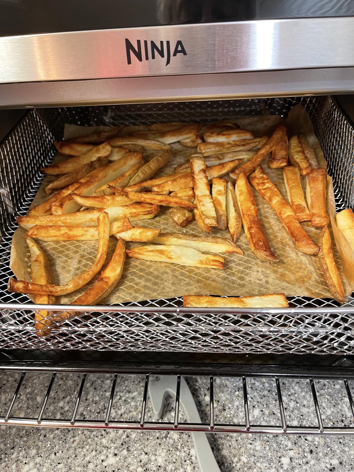Ninja French Door Premier Air Fry Oven, 10-in-1, 20.3 Qt, Stainless, FO101 | 450F cyclonic air, PFAS-free surface, Air fry, sear crisp, bake, broil, toast, dehydrate customer photo 1