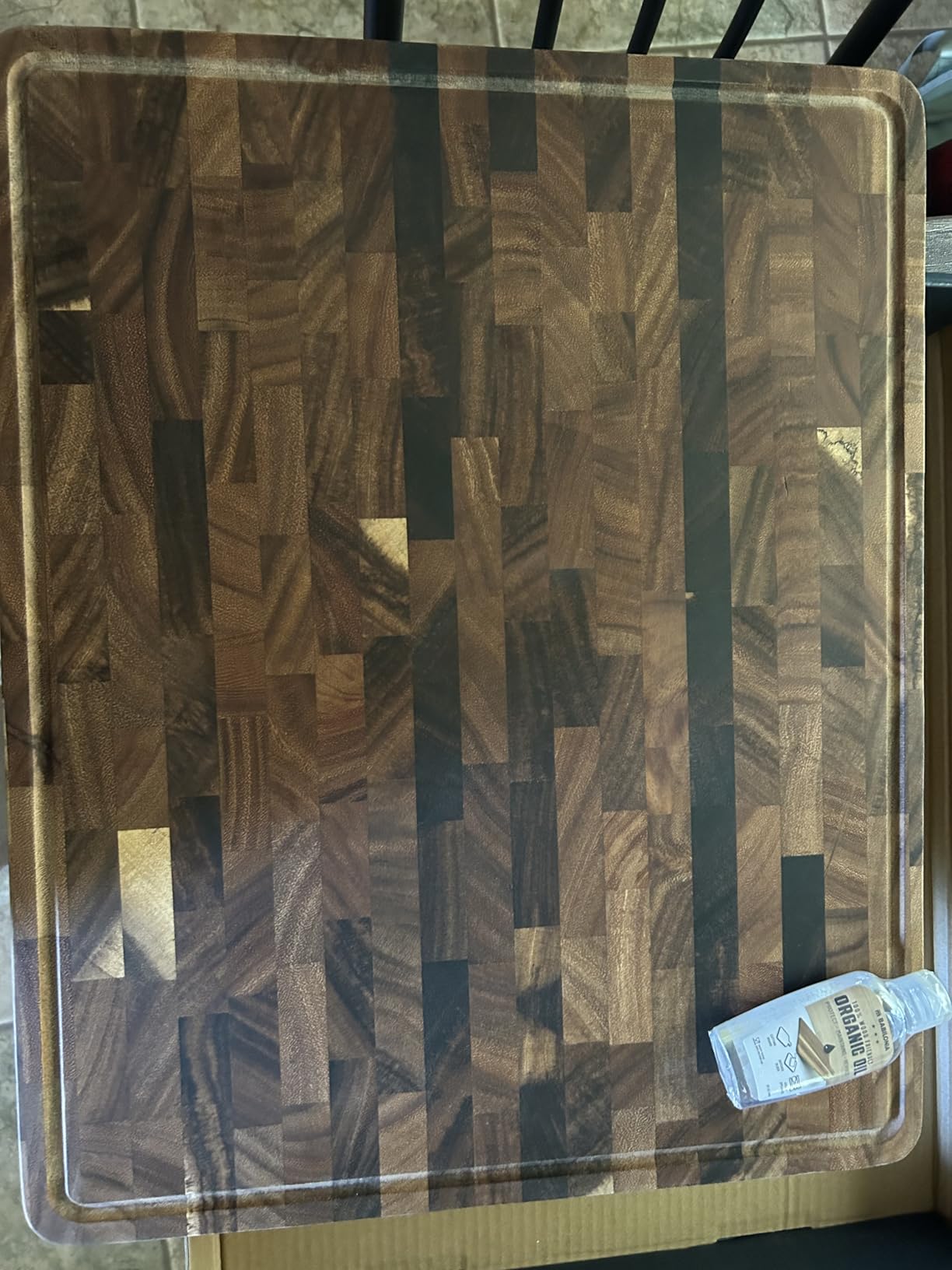 Walnut Wood Cutting Board for Kitchen, End Grain Chopping Boards | 17
