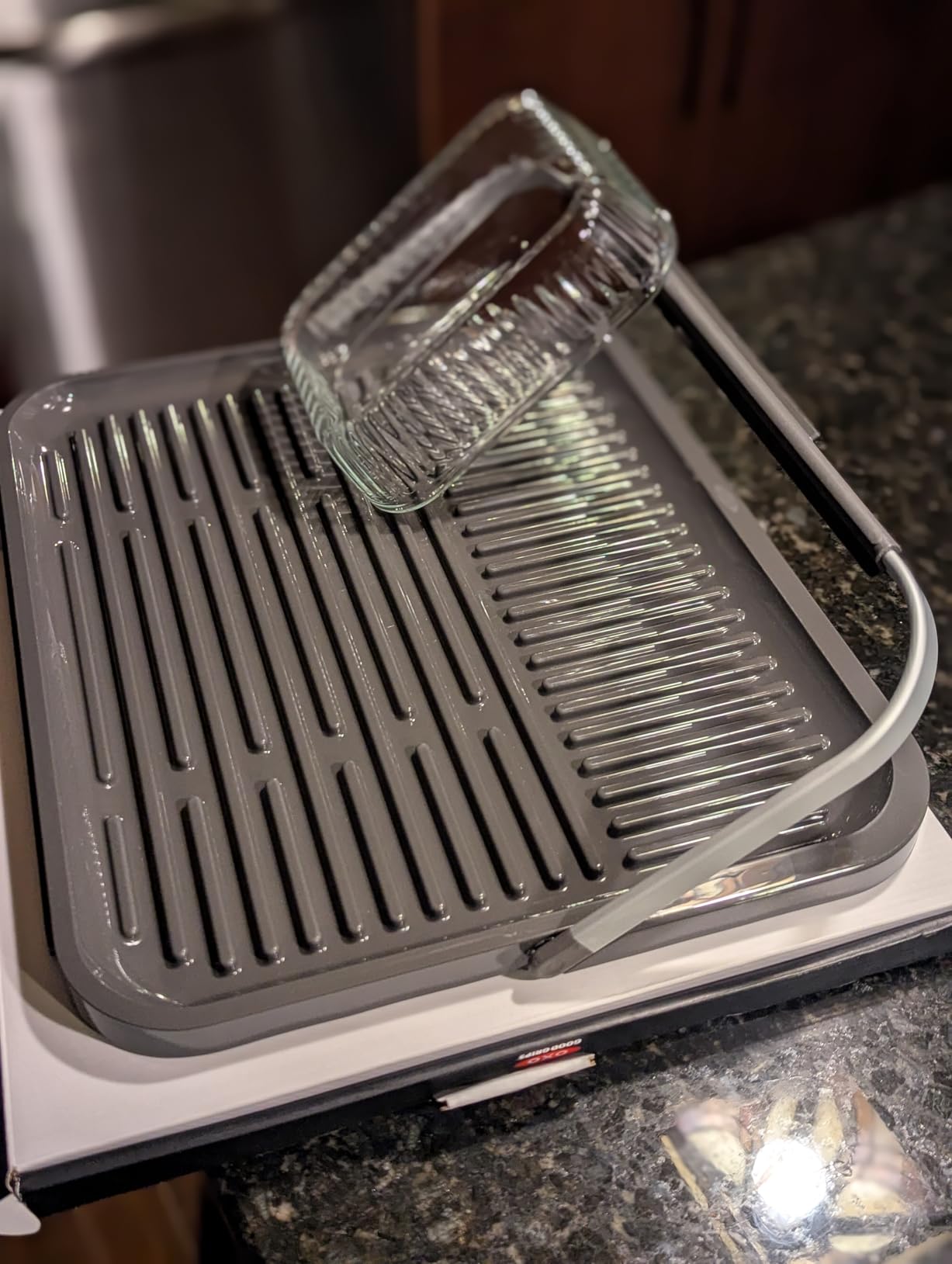 OXO Good Grips Compact Drying Rack with Dish Rest, Aluminum Folding Dish Drying Rack for Glassware and Cookware, Drain Board with Non-Slip Feet for Countertop or Kitchen Sink customer photo 1