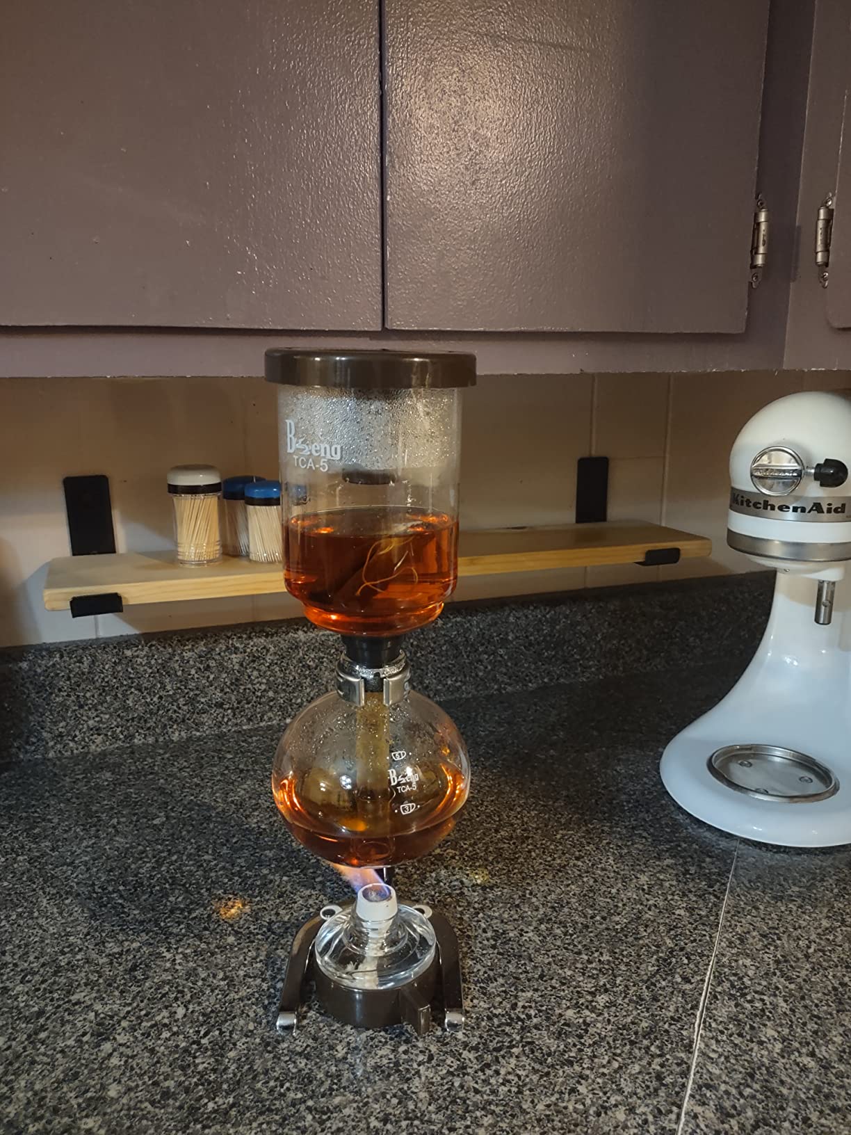 YUCHENGTECH Syphon Coffee Maker Tabletop Glass Siphon Pot Glass Technica Siphon Vacuum Coffee Maker(3 Cups(360ml)) customer photo 1