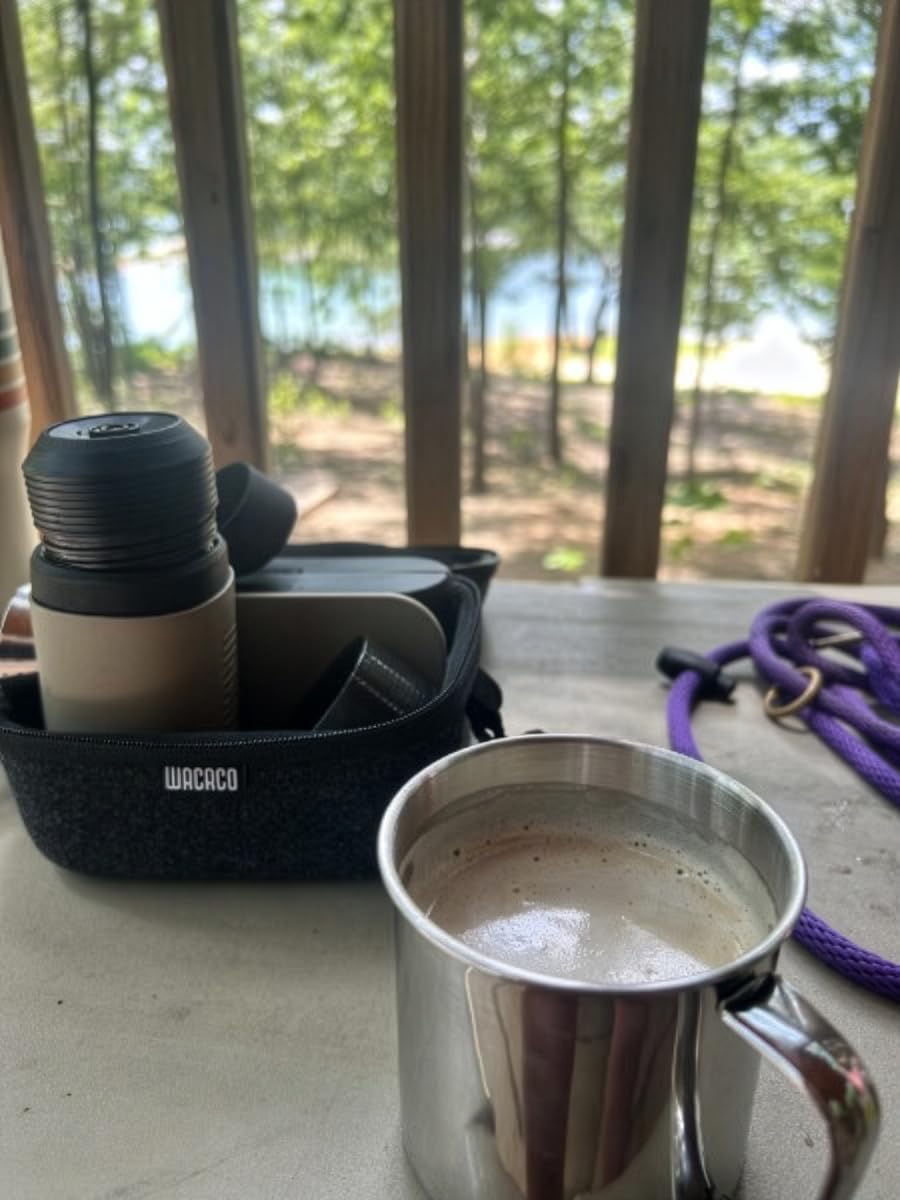 WACACO Minipresso NS2, Portable Espresso Machine, Compatible Original NS Capsules, Travel Coffee Maker, Manually Operated from Piston Action (Stone Beige) customer photo 2