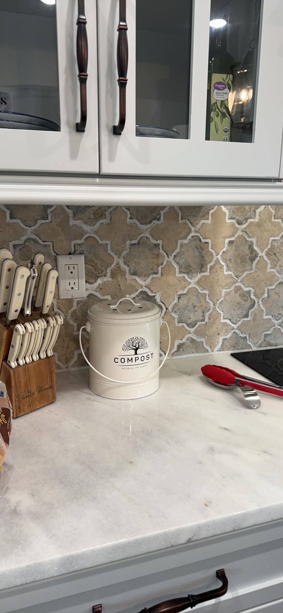 Perfnique 1.3 Gal Kitchen Compost Bin with Lid, Countertop Compost Caddy customer photo 2